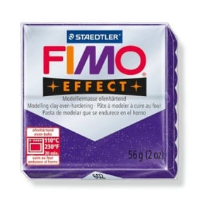 FIMO "Effect" gyurma 56g égethető csillámos bíborlila (8020-602)