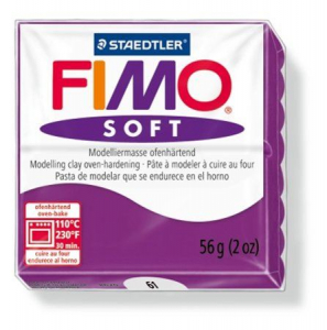 FIMO "Soft" gyurma 56g égethető bíborlila (8020-61)