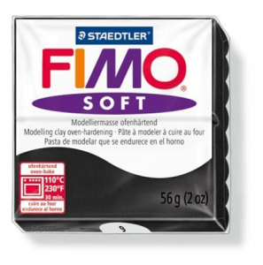 FIMO "Soft" gyurma 56g égethető fekete (8020-9)