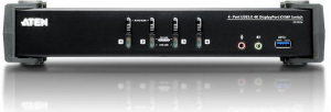 ATEN 4 Portos USB 3.0 4K DisplayPort KVM Switch (CS1924-AT-G)