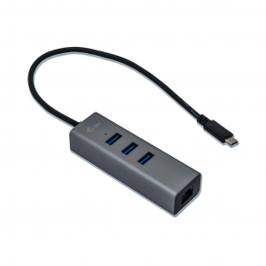 i-tec USB C Metal 3 portos HUB Gigabit Ethernet (C31METALG3HUB)