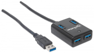 Manhattan SuperSpeed 4 portos USB 3.0 HUB (162296)