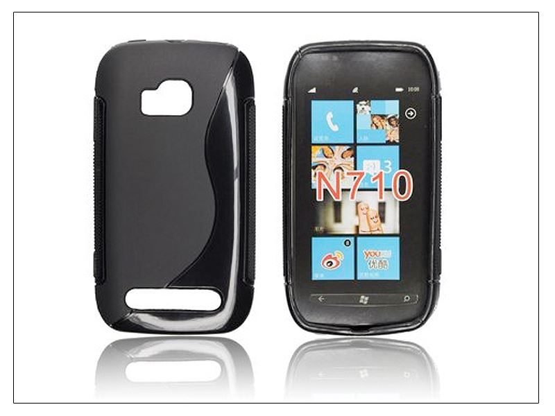 Haffner S-Line Nokia Lumia 710 hátlap fekete (PT-1048)