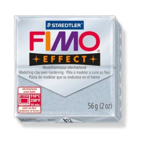 FIMO "Effect" gyurma 56g égethető csillámos ezüst (8020-812)