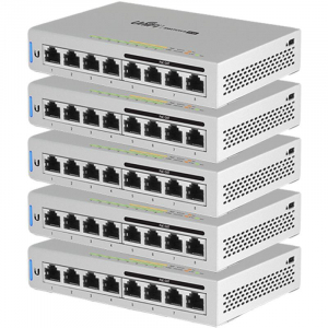 Ubiquiti US-8-60W-5 UniFi 8x Gigabit PoE Switch - 5 Pack!