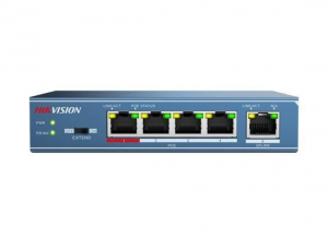 Hikvision 10/100 4x PoE + 1x uplink portos switch (DS-3E0105P-E)