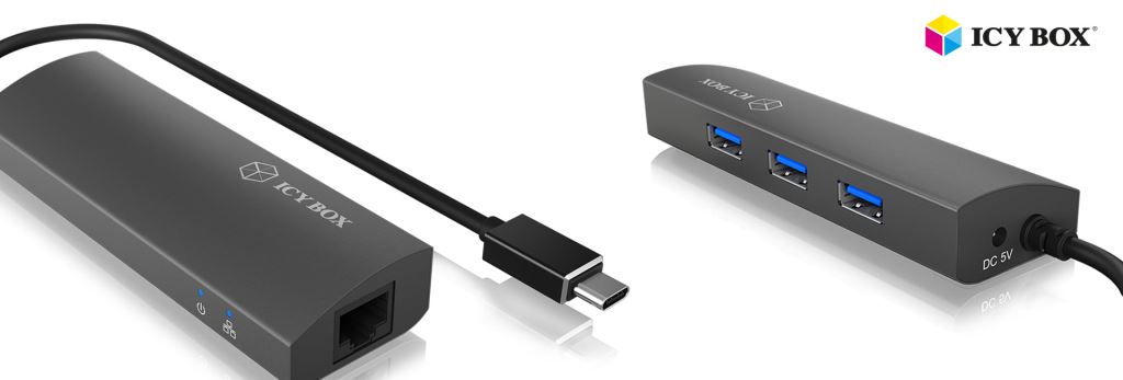 RaidSonic 3x Port USB 3.0 + Gigabit-LAN Hub (IB-HUB1406-C)