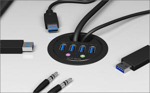 RaidSonic ICY BOX 4x USB +  audio HUB (IB-HUB1403A)