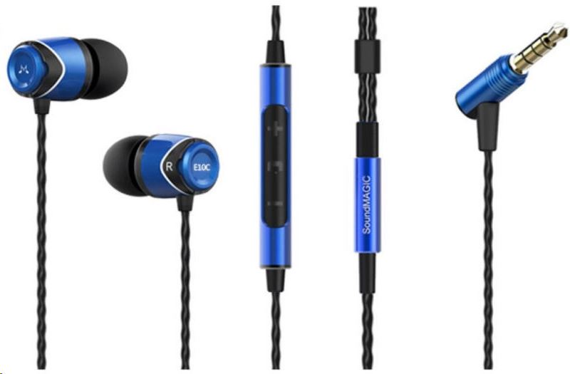 SoundMAGIC E10C In-Ear mikrofonos fülhallgató kék-fekete (SM-E10C-04)