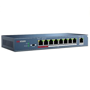 Hikvision 10/100 8x PoE + 1x uplink portos switch (DS-3E0109P-E(B))