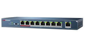 Hikvision 10/100 8x PoE + 1x uplink portos switch (DS-3E0109P-E(B))