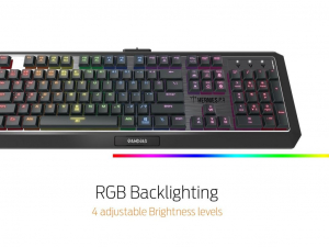 Gamdias Hermes P3 RGB Gamer UK billentyűzet fekete
