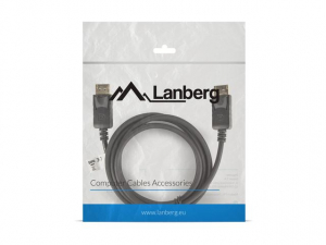 Lanberg DisplayPort kábel 1.8m fekete (CA-DPDP-10CC-0018-BK)