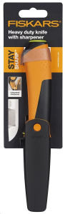 Fiskars 156018 kés, tokba épített élezővel (1023619)
