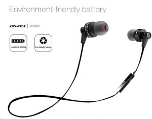 Awei A990BL In-Ear Bluetooth mikrofonos fülhallgató fekete (MG-AWEA990BL-02)