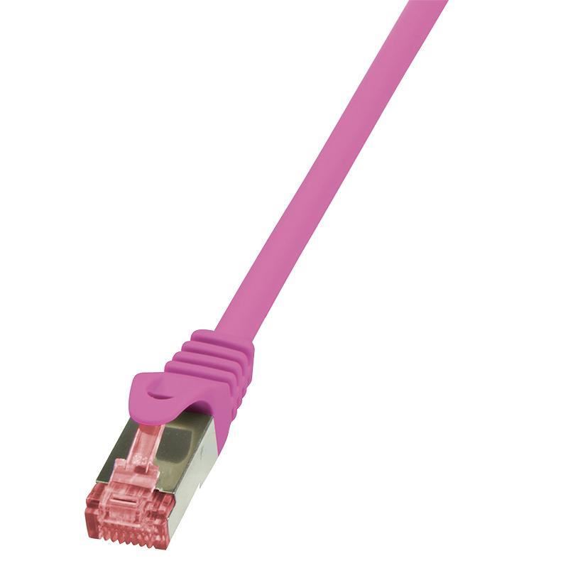 LogiLink S/FTP PIMF patch kábel CAT6 5m pink  (CQ2079S)