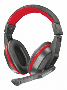 Trust Ziva gamer headset fekete-piros (21953)