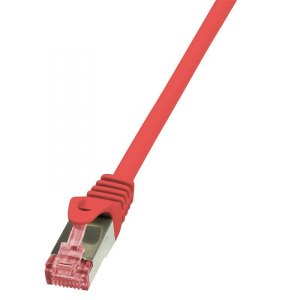 LogiLink S/FTP PIMF patch kábel CAT6 10m piros  (CQ2094S)