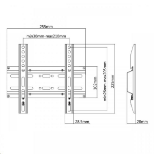 SBOX 23-43" 35kg LCD TV/Monitor fali tartó  (PLB-2522F)