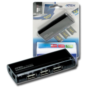 ATEN USB Hub 2.0 4 portos fekete (UH284Q9-A7)