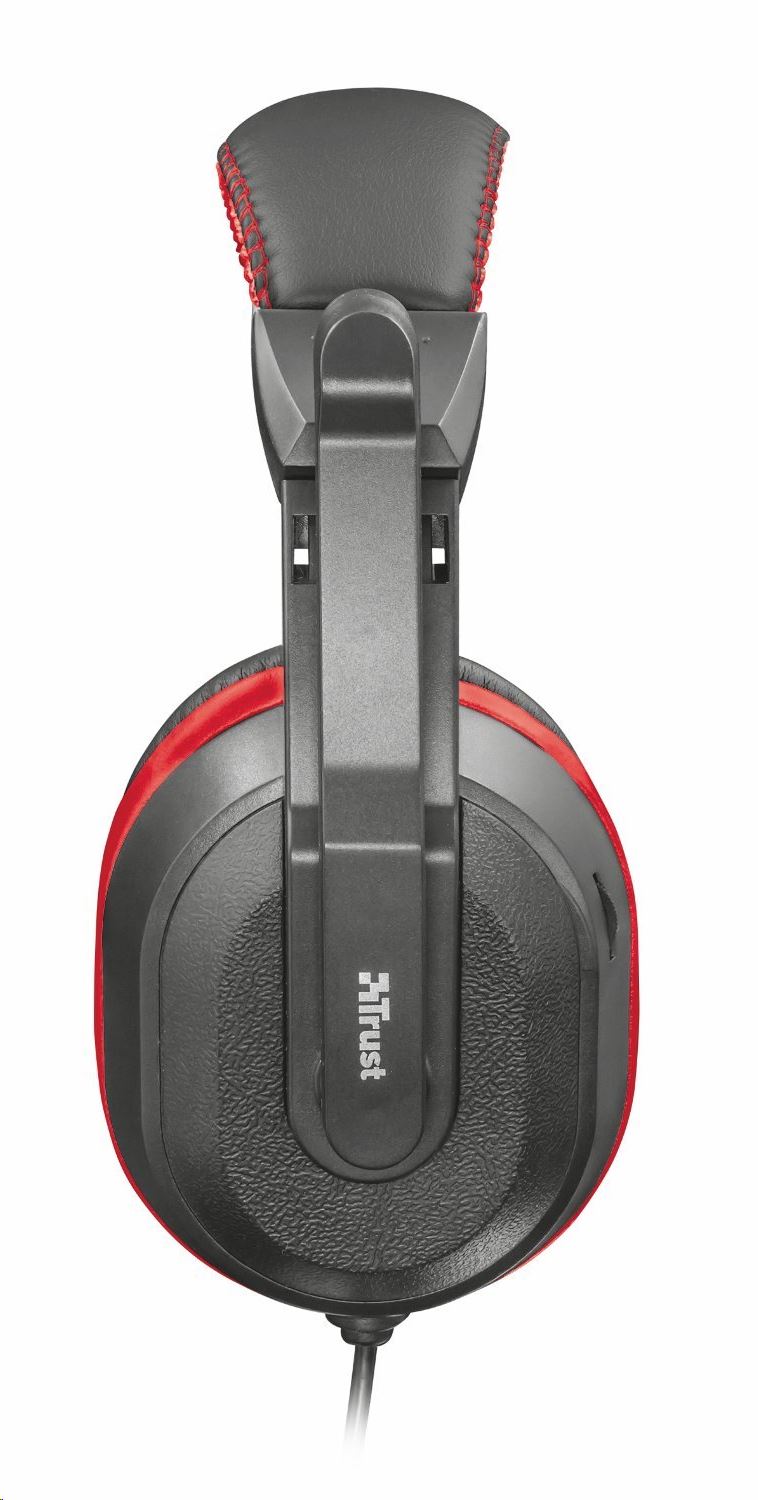 Trust Ziva gamer headset fekete-piros (21953)