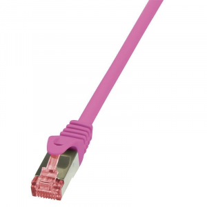 LogiLink S/FTP PIMF patch kábel CAT6 7.5m pink  (CQ2089S)