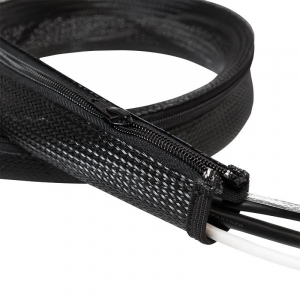 LogiLink KAB0046 flexibilis cipzáras kábelvédő fekete 1m