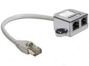 Delock RJ45 elosztó 1 x RJ45 -> 2 x RJ45 (65177)