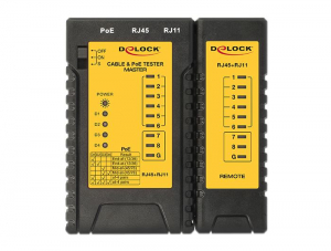 Delock Cable Tester RJ45 / RJ12 / PoE (86107)