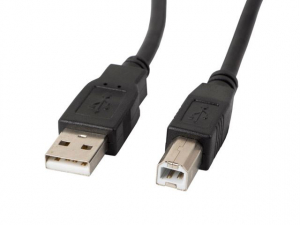 Lanberg USB 2.0 A-B összekötő kábel 3m ferrite fekete (CA-USBA-11CC-0030-BK)