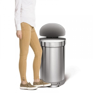 SimpleHuman CW2030 félkör alakú pedálos rozsdamentes szemetes 45 liter