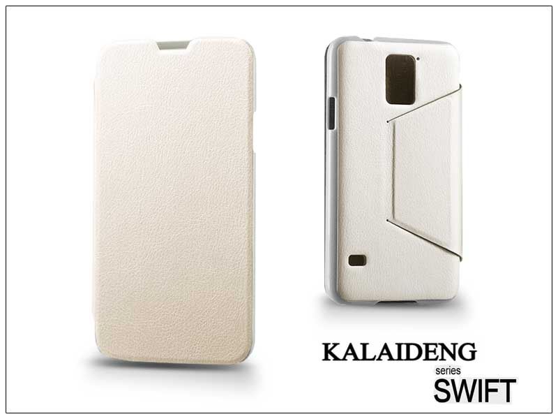 Kalaideng Swift Series Samsung SM-G900 Galaxy S5 flipes tok fehér (KD-0108)