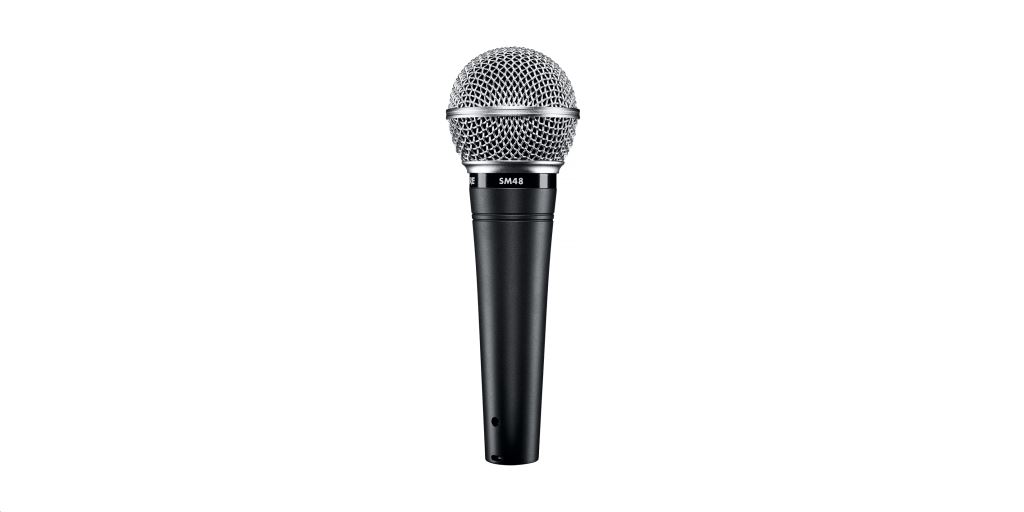 Shure SM48S-LC dinamikus mikrofon, kapcsolóval, kábel nélkül