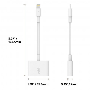 Belkin 3.5 mm Audio + Charge Rockstar adapter (F8J212btWHT)
