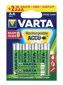 Varta NiMH 1.2V 2100mAh AA újratölthető elem 4db + 2db AAA (56706.101.496)