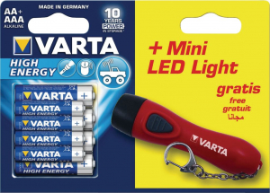 Varta alkáli elem AA + AAA High Energy 8db Promotional blister  (VARTA-92400 / 92400121812)