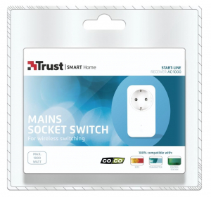 Trust Smart Home AC-1000 beltéri tápaljzat-kapcsoló (71002)