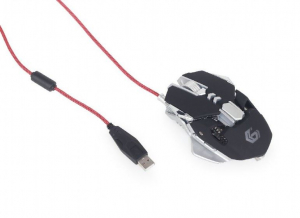 Gembird MUSG-05 gaming optikai egér fekete-ezüst USB