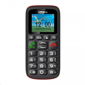 Maxcom MM428BB Dual-Sim mobiltelefon fekete-piros