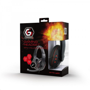 Gembird GHS-402 Gaming mikrofonos fejhallgató fényes fekete