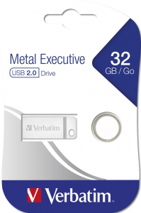 Pen Drive 32GB Verbatim Exclusive Metal USB 2.0 ezüst (98749)