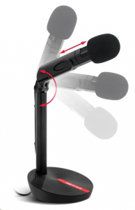 Spirit of Gamer EKO talpas asztali USB mikrofon fekete-piros