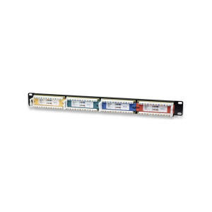 Manhattan Patch panel CAT6 UTP 24 PORT 1U 19" sz&iacute;nezett (513692)