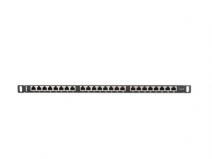 Lanberg Patch panel CAT6 UTP 24 PORT 0.5U 19" &aacute;rny&eacute;kolt fekete (PPS6-0024-B)