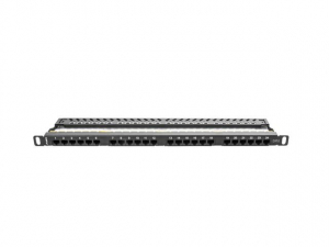 Lanberg Patch panel CAT6 UTP 24 PORT 0.5U 19" fekete (PPU6-0024-B)