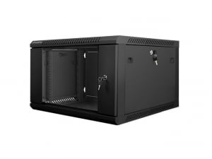 Lanberg 6U 19" fali rack szekrény 600x600mm fekete (WF01-6606-10B)