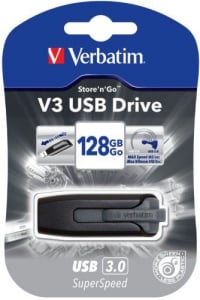 Pen Drive 128GB Verbatim Store 'n' Go V3 USB 3.0 fekete (49189)