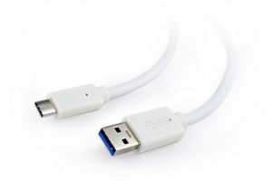 Gembird Cablexpert USB 3.0 AM --> Type-C (AM/CM) kábel 1m fehér  (CCP-USB3-AMCM-1M-W)