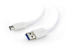 Gembird Cablexpert USB 3.0 AM --> Type-C (AM/CM) kábel 1.8m fehér  (CCP-USB3-AMCM-6-W)