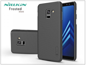 Nillkin Frosted Shield Samsung A730F Galaxy A8 Plus (2018) h&aacute;tlap k&eacute;pernyőv&eacute;dő f&oacute;li&aacute;val fekete (NL152731)
